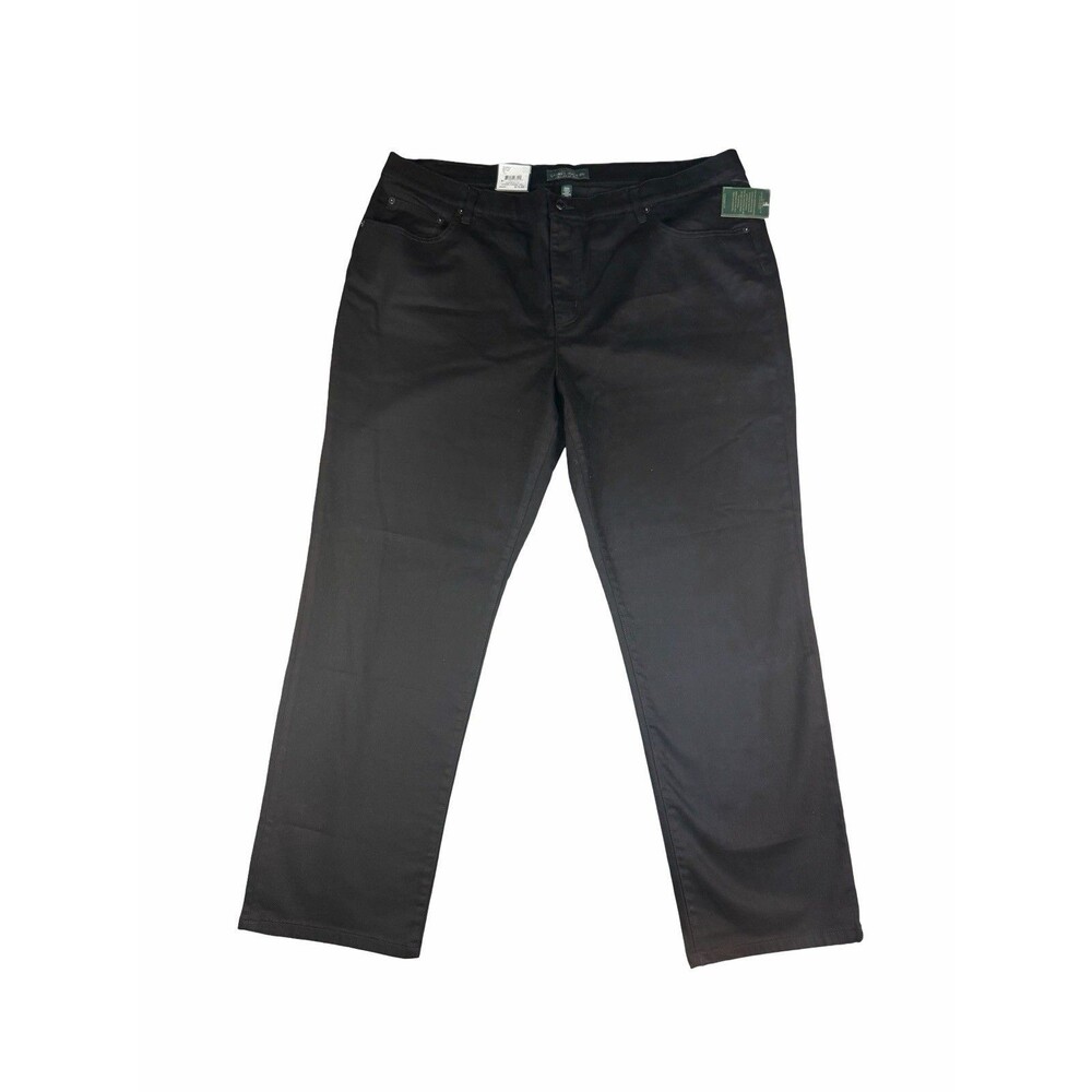 NWT Ralph Lauren Jeans Co Black Classic Straight Jeans Womens Size 22W x 31 - Picture 2 of 8